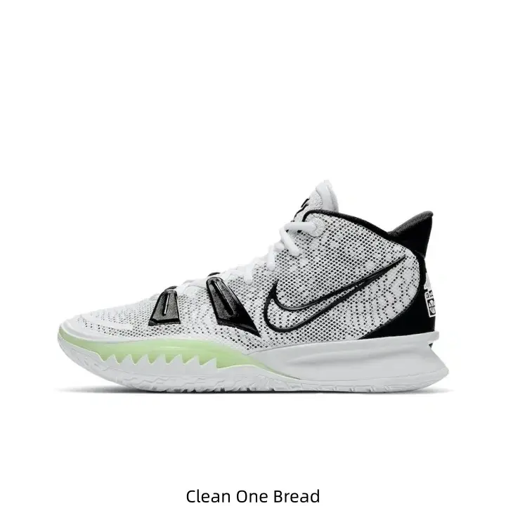 White Black Speckled Mesh Mid Top Basketball Sneakers Neon Green Jagged Midsole Shock Absorbing Anti Slip Court Training Athletic Shoes Unisex Men Women Performance Sports Footwear