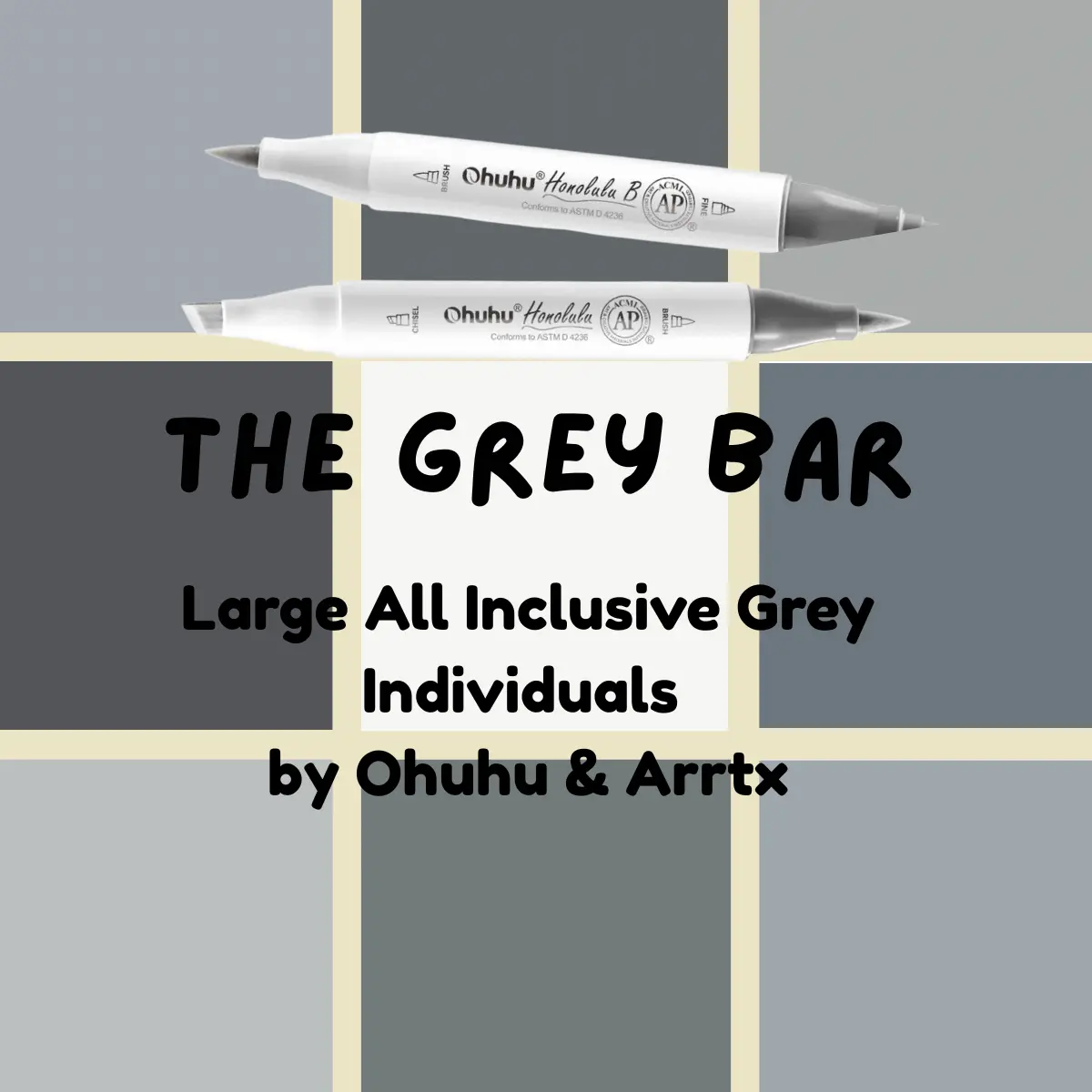 Arrtx Oros Series Single Marker - Alcohol-Base Office Stationery Supplies with Blendable Ink, Greys Shade Office Writing & Correction Tool