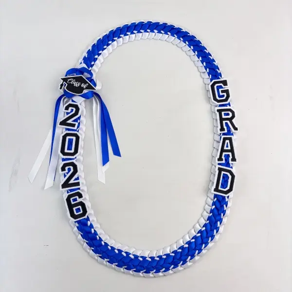 2026 Graduation Leis Class of 2026,Handmade Double Braided Necklace for Graduation Gifts School College Party Supplies,Gift for Men Women