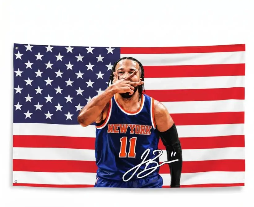 New York Basketball Flag Blue Sports Wall Decor,#11 Blue Sports Flag, Fan Gift