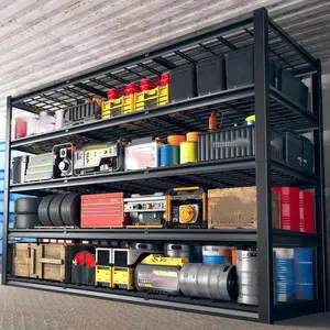 Adjustable Heavy-duty Metal Garage Shelf, Sturdy Kitchen Storage Rack, Home Partitioned Organizer, Office Storage File Cabinet