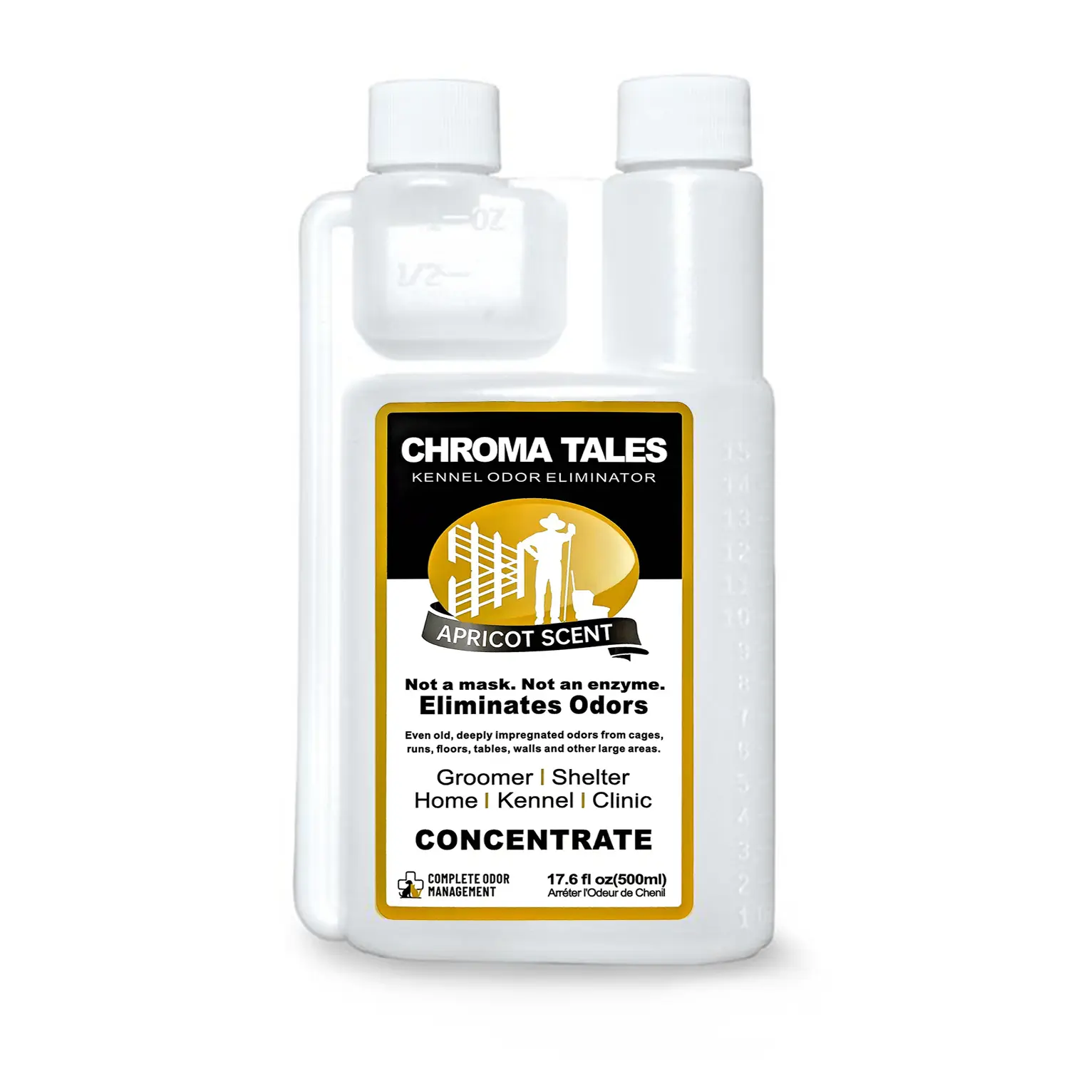 Concentrated Apricot Scent Urine Odor Eliminator (500ml) – Home Pet Space Litter Box Cleaner, Bacteria Control, Non-Masking, Non-Enzyme Household Cleaner