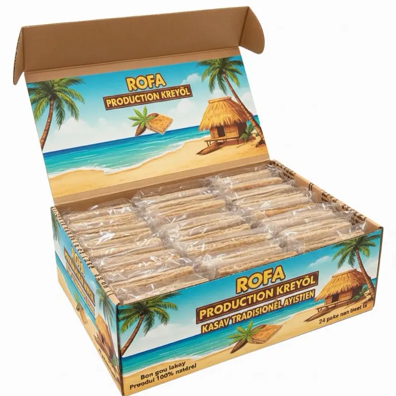 24 pcs Caisse cassava bread dous okap - kès kasav dous kokoye - 1 box ( 24pcs)
