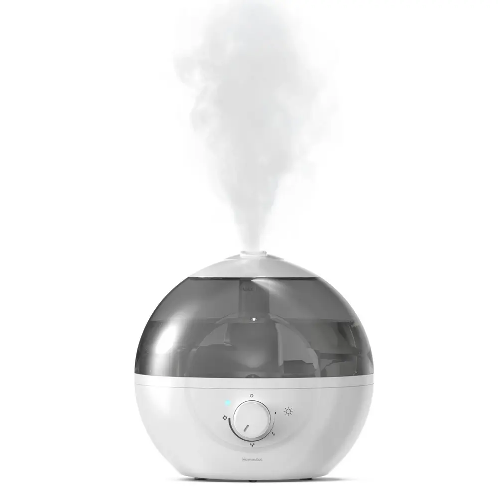 HoMedics Top-Fill Easy to Clean Ultrasonic Cool Mist Humidifier with Night