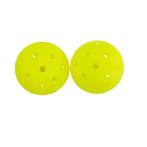 MATEPRO 40 Professional Pickleball 3-Pack Pro-Grade Outdoor Balls 40-Hole Design Durable LDPE Construction High-Visibility Yellow for Indoor/Outdoor Versatility