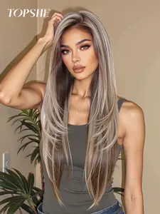 28 Inch Long Wavy Wigs for Women, Gorgeous Fluffy Wigs without Bangs, Synthetic Lace Front Glueless Hd Wigs for Party, Daily Use