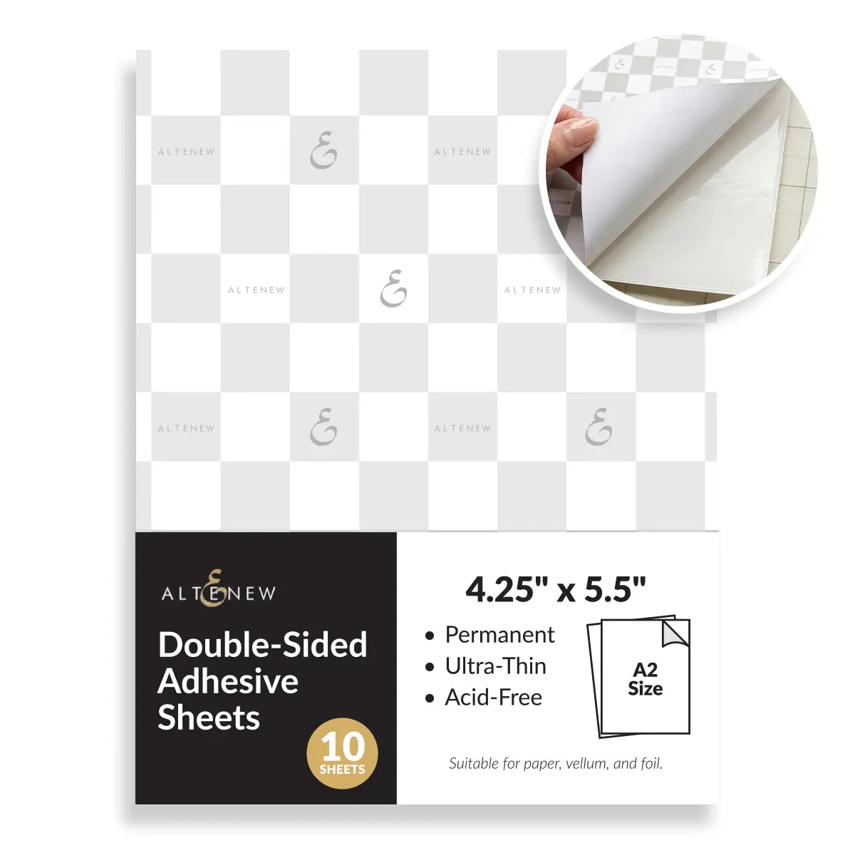 Double-sided Adhesive Sheets - 4.25" x 5.5" (10 sheets/set)