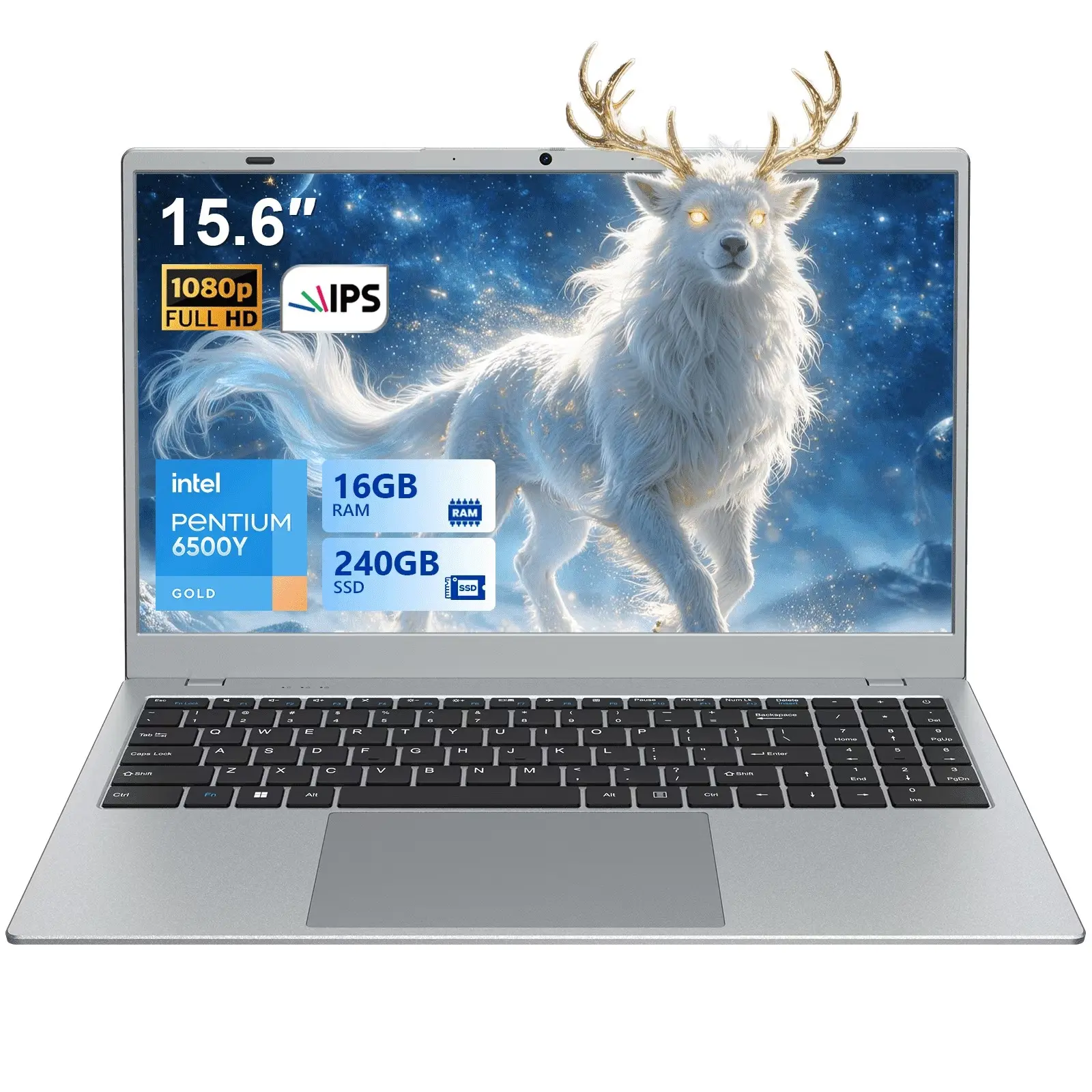 2026 New 15.6" 1920x1080 FHD Laptop - Intel Pentium Gold 6500Y (Up to 3.4GHz), 16GB RAM, 240GB SSD, Dual WiFi 5, Bluetooth 5.0, 5G Capable, Thin Lightweight Windows Portable Workspace Laptop for Students, Office Use, yes