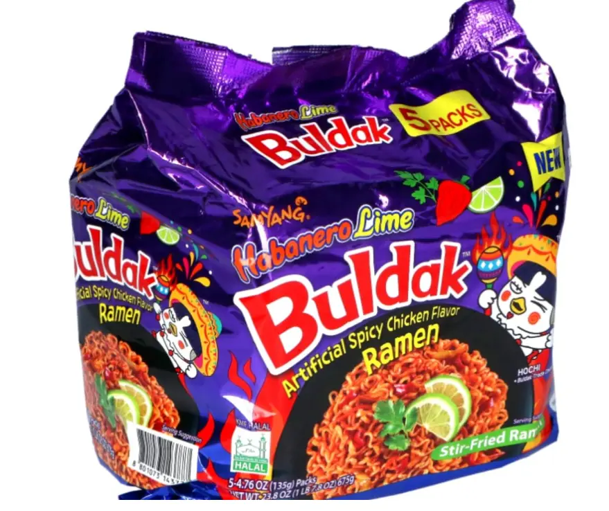 Samyang Habanero Lime Flavor Buldak Ramen Pack of 5