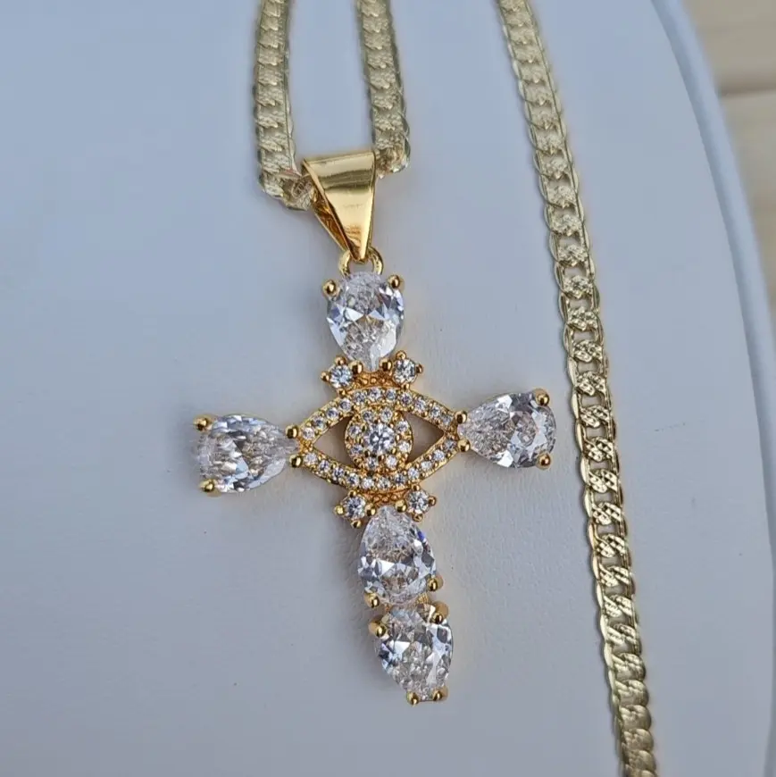 cross with eye necklace Female Birthday