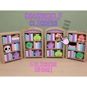 3D Printed Bookshelf Clickers Fidget Toy