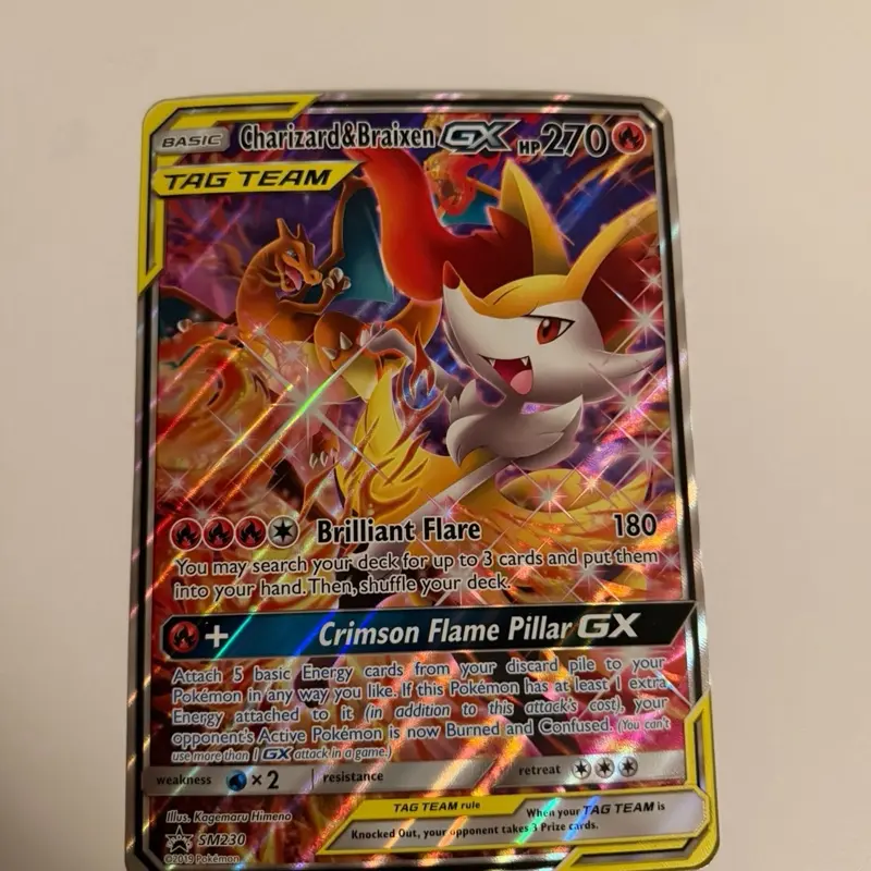 Pokemon Card Jumbo Charizard & Braixen GX