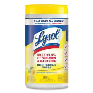 Lysol Brand  Lemon & Lime Disinfecting Wipes, 80 Count - Pack of 6