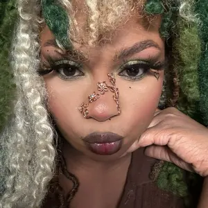 DANCING FLOWERS 2pc set Bridge Nose Cuff Non-Piercing Jewelry in Silver Gold Copper & Bronze Tarnish Resistant Wire Fashion Accessory