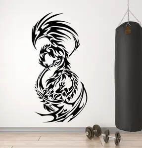 Vinyl Wall Decal  Dragon Phoenix Bird Infinity Fantasy Animal Stickers Mural (g1041)