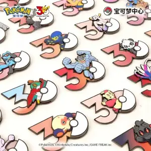 Pokémon S-Chinese TCG 30th Anniversary Fighting‑Type Complete Set Fridge Magnets