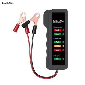Snapfixmate 12V Car Battery Tester and Alternator Tester, Automotive Load Tester Indicator, 12 Volt Auto Check for Automobile