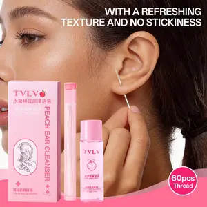 60 Pcs Ear Piercing Cleaning Wires, Prevents Blockage & Odor Removal, Disposable Ear Care Tool, One-Use Ear Piercing Line