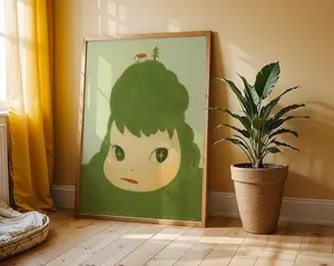 8K UHD Yoshitomo Nara poster Green Mountain Yoshitomo Nara Print 123 Drumming Girls Guitar Girl Yayoi Kusama Print Poster