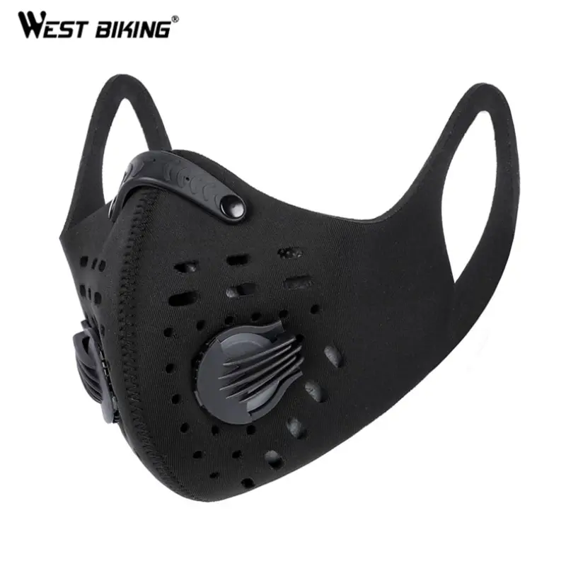 WEST BIKING Mask.Activated Carbon Dust Bike Sports Mask Outdoor Dustproof Mask With Exhalation Valve Cycling Running Dust-proof Bicycle Face Mask, Cycling Face Cover, Christmas Present, Anti Dust Mask