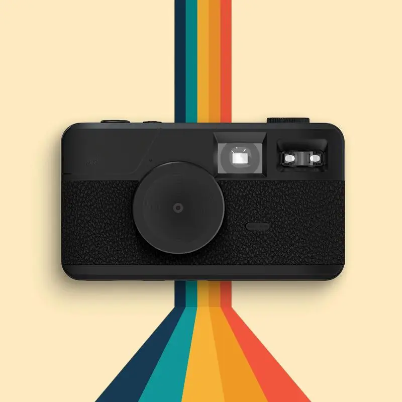 Screen-Free Digital 8MP Camera - 6 Built-In Retro Filters - Pre-Installed Micro SD Card for Memory Storage - Aesthetic Rechargeable Device with Flash and Port, Photo Capture