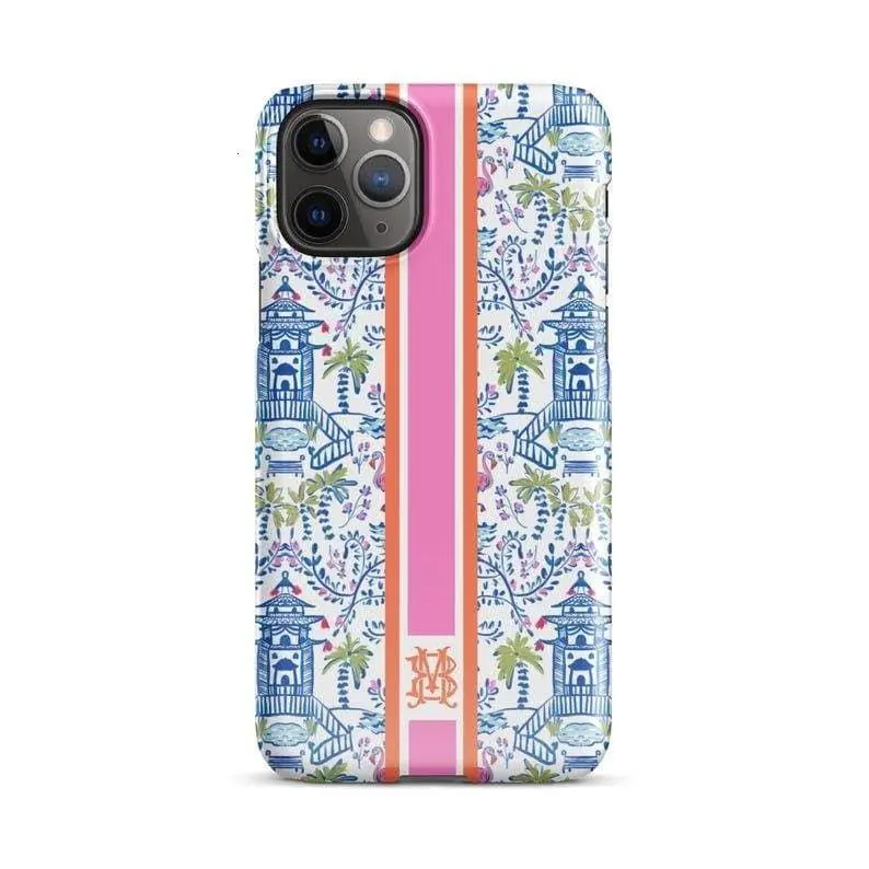 Chinoiserie Snap case for iPhone, Bridal Gift, Personalized Gift, Monogrammed iPhone Case, Preppy iPhone Case, Chinoiserie iPhone Case