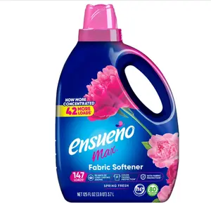 Ensueño Max Liquid Fabric Softener - Spring Fresh Scent - 125 fl oz - Color-Safe Fabric Softener Liquid - Softens 147 Loads - Reduces Wrinkles & Static