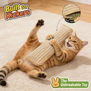 Cat Toy Catnip Pillow Cat Toy Set Chew Resistant Teasing Stick & Scratching Board, Self-Entertainment Boredom Relief, Pet Supplies Cat Stuff for Indoor Cats & Kittens