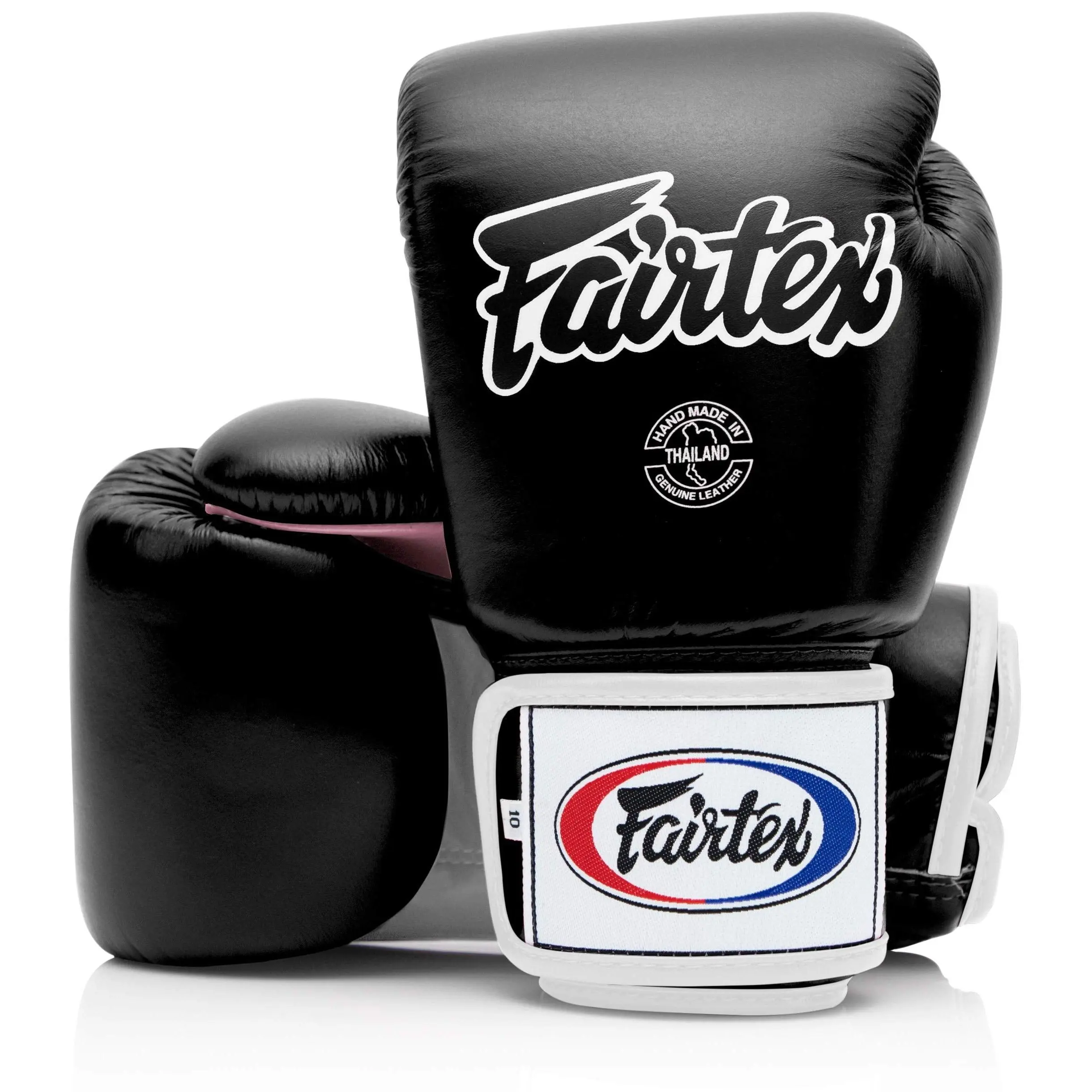 Fairtex BGV1 Muay Thai Gloves - Black/White/Pink, Boxing Training Equipment, Combat Sports Gear, Protective Sparring Gear, Combat Sports Gloves, Protective Sports Gloves