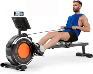 Rowing Machines for Home, Upgraded Rowing Machine Magnetic Rower, Max 360 LBS, 16 Levels of Workout Resistance, Dual Slide Rail, App Compatible, LCD Monitor, Row Machine for Gym Exercise