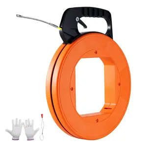 SummerWinsFiberglass Fish Tape, 100 ft 1/6-in Flexible Wire Puller with Optimized Housing, Ergonomic Handle, Non-Conductive Tool for Walls, Electrical Conduitsdealsforyoudays