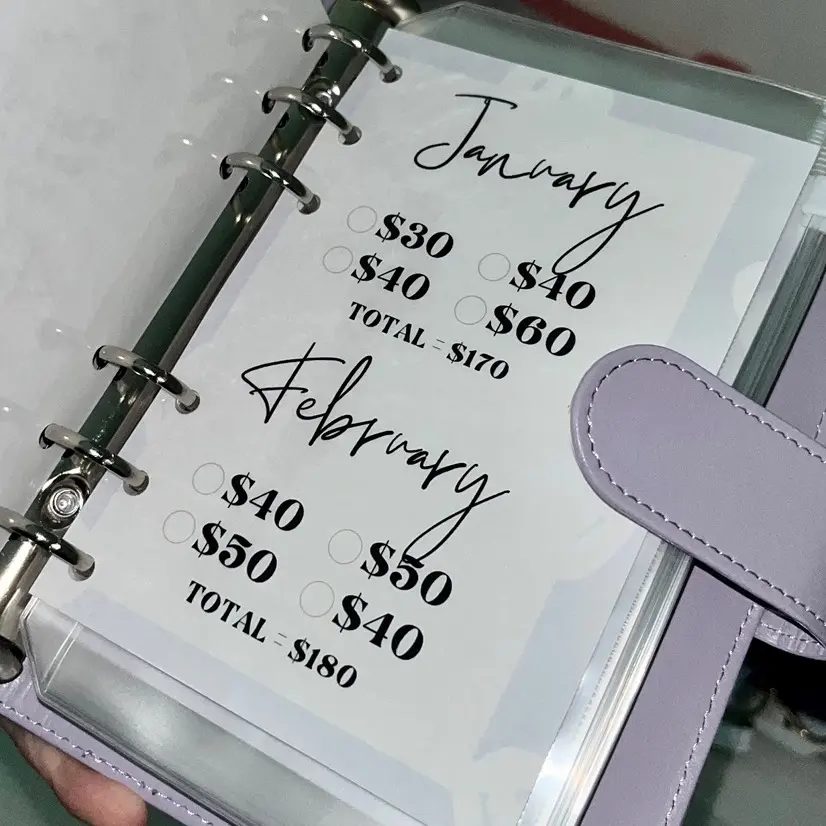 monthly savings binder monthly savings binder