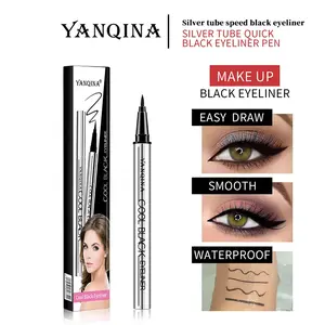 Creamy Gel Eyeliner Pen, Waterproof 24HR Long-Lasting Smudge-Proof, Vegan Silky Smooth Texture, Jet Black Cosmetic for Daily Makeup, Flawless Application