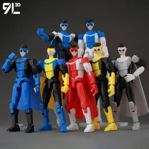 9L3D Lucky 13 Invincible Boy Conquer​ Omni Action Figure 3D Printed Anime Model Multi (RANDOM 1PC)