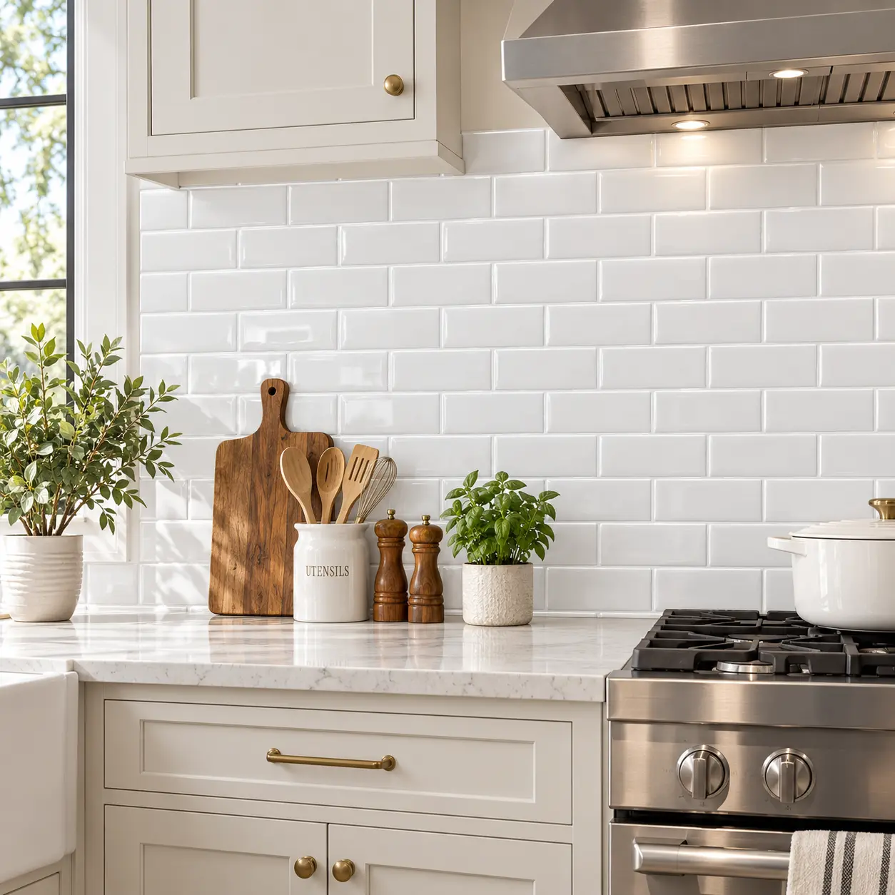 Subway Tile Peel and Stick Backsplash tile, Thicker Design 12" x 12" Stick on Backsplash Tiles for Kitchen, Bathroom, Wall Tile (10 Sheets, Bright Glossy White) marble wallpaper panel Peelable floor stickers home decor