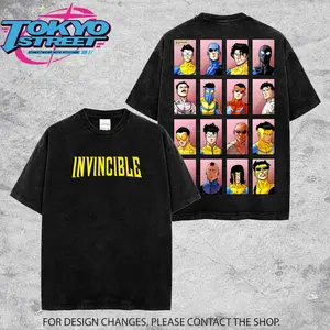 Invincible War Episode 3 Comic Double Printed Oversize Lightweight Acid Washed Tee, TV Series Graphic Tee, Gift T-Shirt For Fan