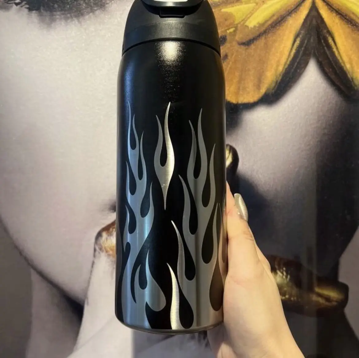 Heakxinlok 32oz Classic Black Thermal Vacuum Leakproof Tumbler - 304 Stainless Steel Anti-Scalding Portable Mug, Kitchen Drinkware for Daily Use, Bottle