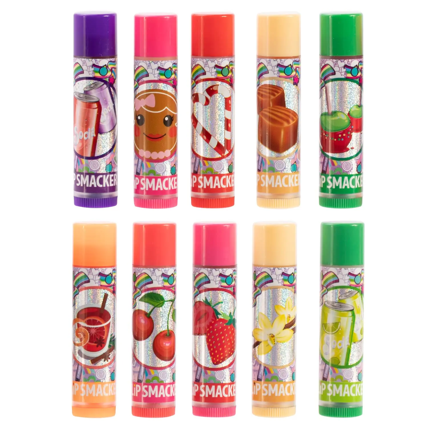 LiP Smacker Fab Yule Ous Holiday Lip Balm Set, 10 Piece Flavored Lip Balm
