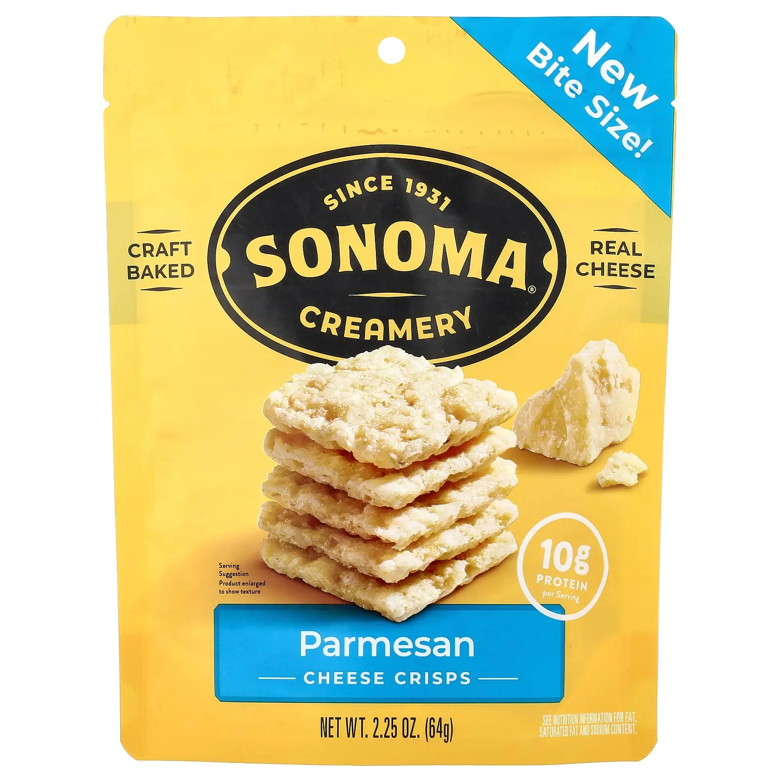 Sonoma Creamery Cheese Crisps, Parmesan, 2.25 oz (64 g)