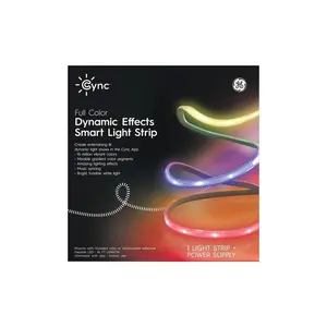 GE CYNC Dynamic Effects Smart LED Full Color Light Strip + Power Supply 16'