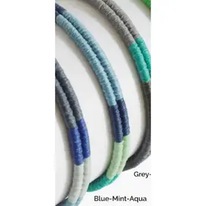 Men's Macrame Surfer Bracelet-Blue-mint-aqua