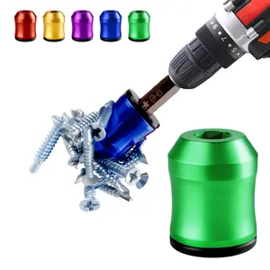 Universal 1/4 Inch Magnetic Screw Ring Holder, Removable Magnetic Drill Bit Holder for Hex Screwdriver & Power Tools