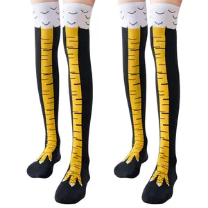 2 Pair Chicken Leg Socks, Crazy Funny Chicken Feet Socks for Women Men, 3D Novelty Gag Gift Stocking Stuffers, Party Stocking Stuffer Gifts for Adults