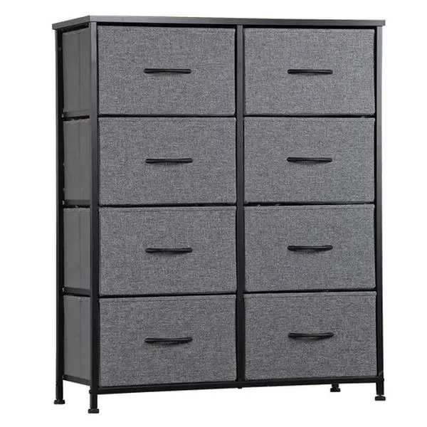 Zenstyle 8-Drawer Breathable Fabric Bedroom Dresser - Interior Storage Furniture with Multiple Drawers, Compartments, Closet, Bedroom & Baby Nursery Organizer Tower Cabinet, Closet Storage