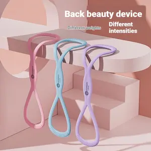 25LB High Elastic Silicone Figure 8 Rope for Shoulder & Glute Training Portable Durable Back Beauty Device with Different Weights and Intensities