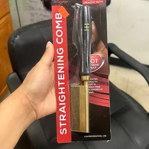 Hot & Hotter  Straightening Comb #5534 Medium Wide Teeth for Professional Use with Comfort and 500°F Extreme Heat