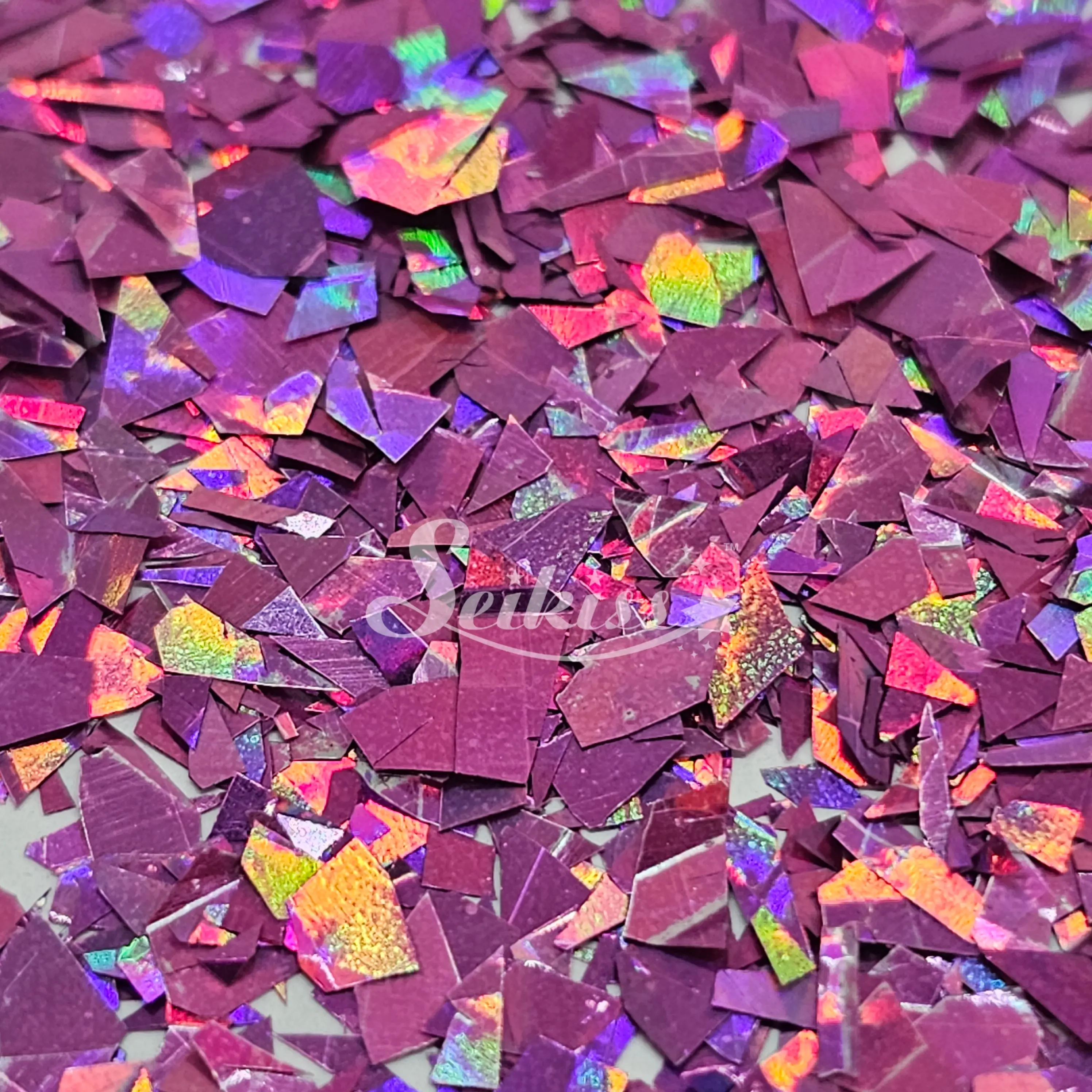 Mulberry Laser Holographic Flakes Glitter - Purple Glitter