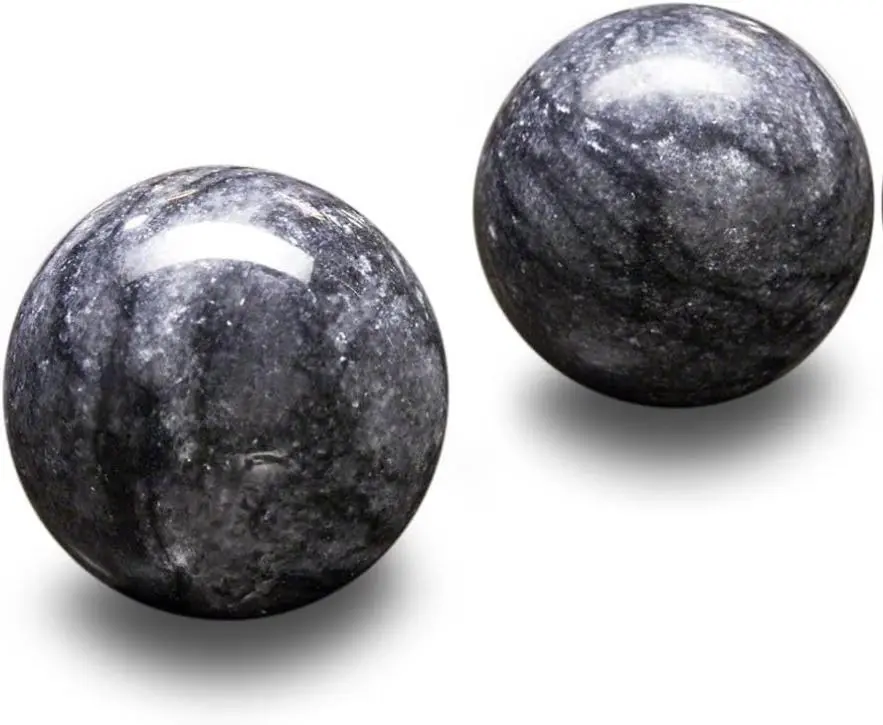 Home Wet Bar Perfect Sphere Whiskey Chilling Stones Set of 2 - Reusable Handmade Soapstone Rocks for Pure Flavor & Gift Ready Packaging 100% Soapstone Construction Freezeable Microwave Safe 1.8" Diameter Birthday Coffee