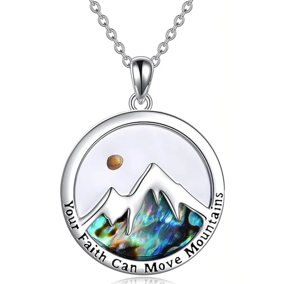 Faith Style Necklace with Real Mustard Seed, Low-Allergy Stainless Steel Spiritual Pendant for Women, Meaningful Christian Gift, Faith Style Necklaces, Statement Religious Necklace