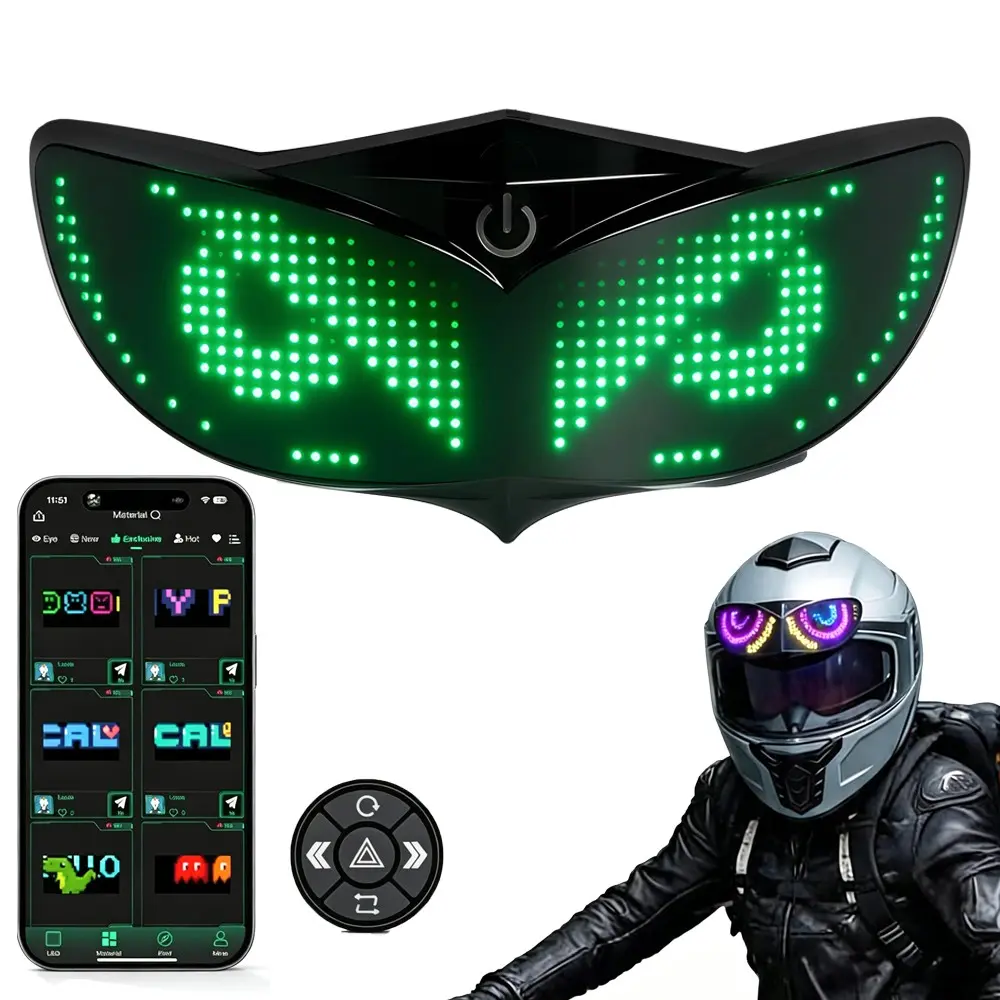 Motorcycle Bicycle Helmet LED Decorative Demon Eye Warning Light, Night Riding Flashing Lights Safety Lamp, Outdoor Cycling Accessories, USB Rechargeable Helmet Decor Light for Outdoor Night Travel Helmet Compatible